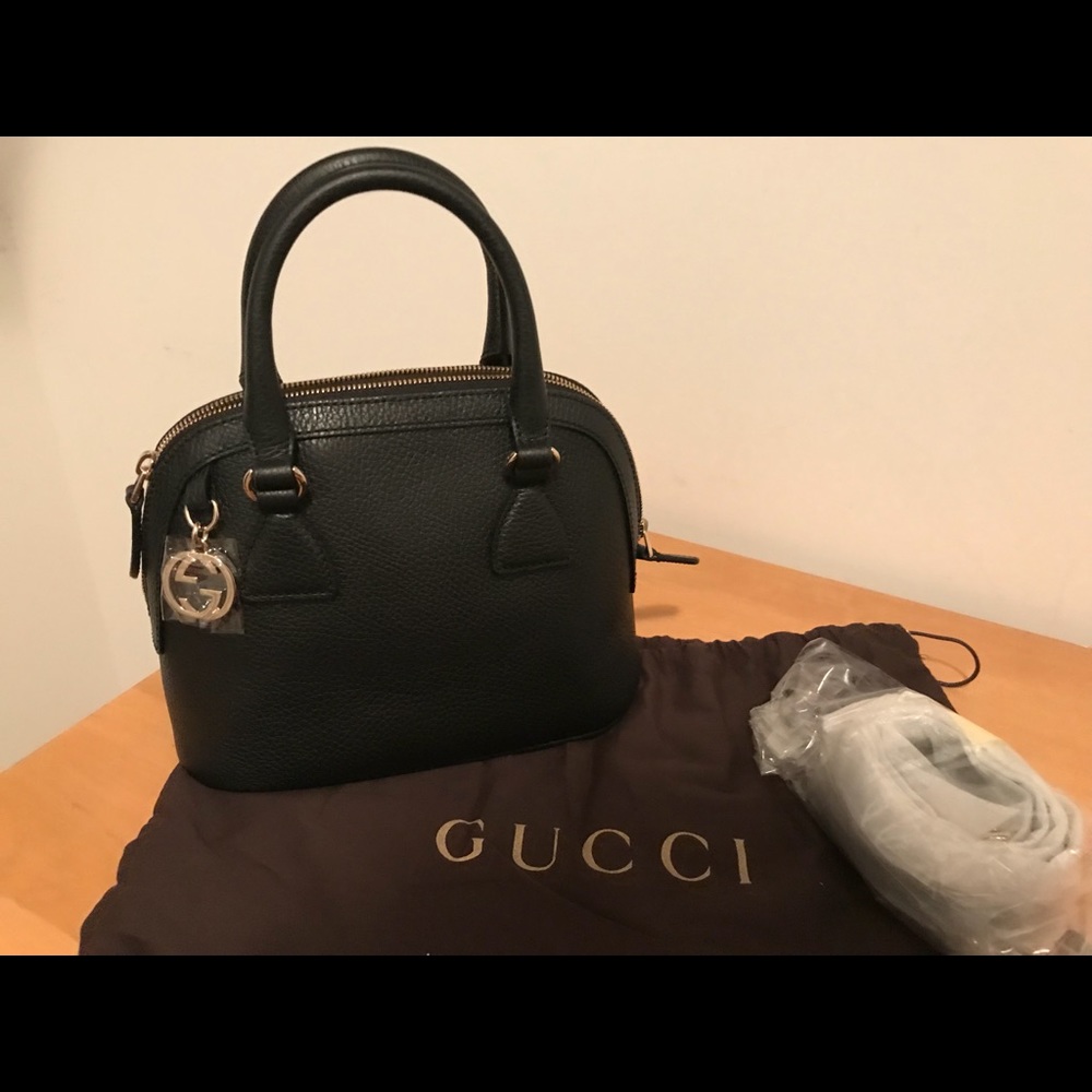Gucci GG Leather Satchel w. Strap (NWT - Small)